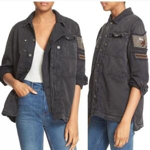 Free People Military Embelished Jacket